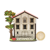 Safranbolu Evi ve Ağaç Motifli Magnetli Hediyelik Dolap Süsü Önden Görünüm